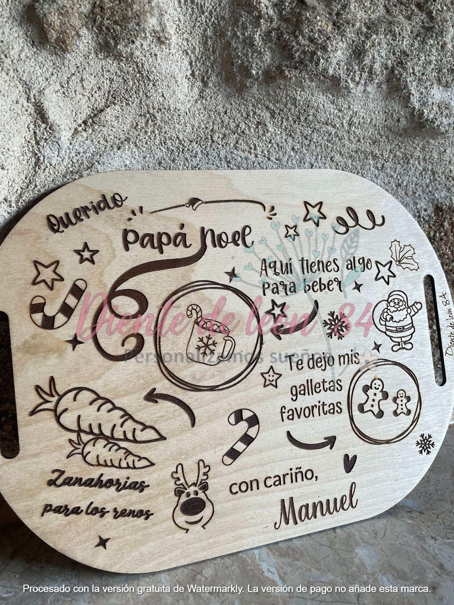 Bandejas de Madera para Papá Noel, Reyes Magos o Reversibles